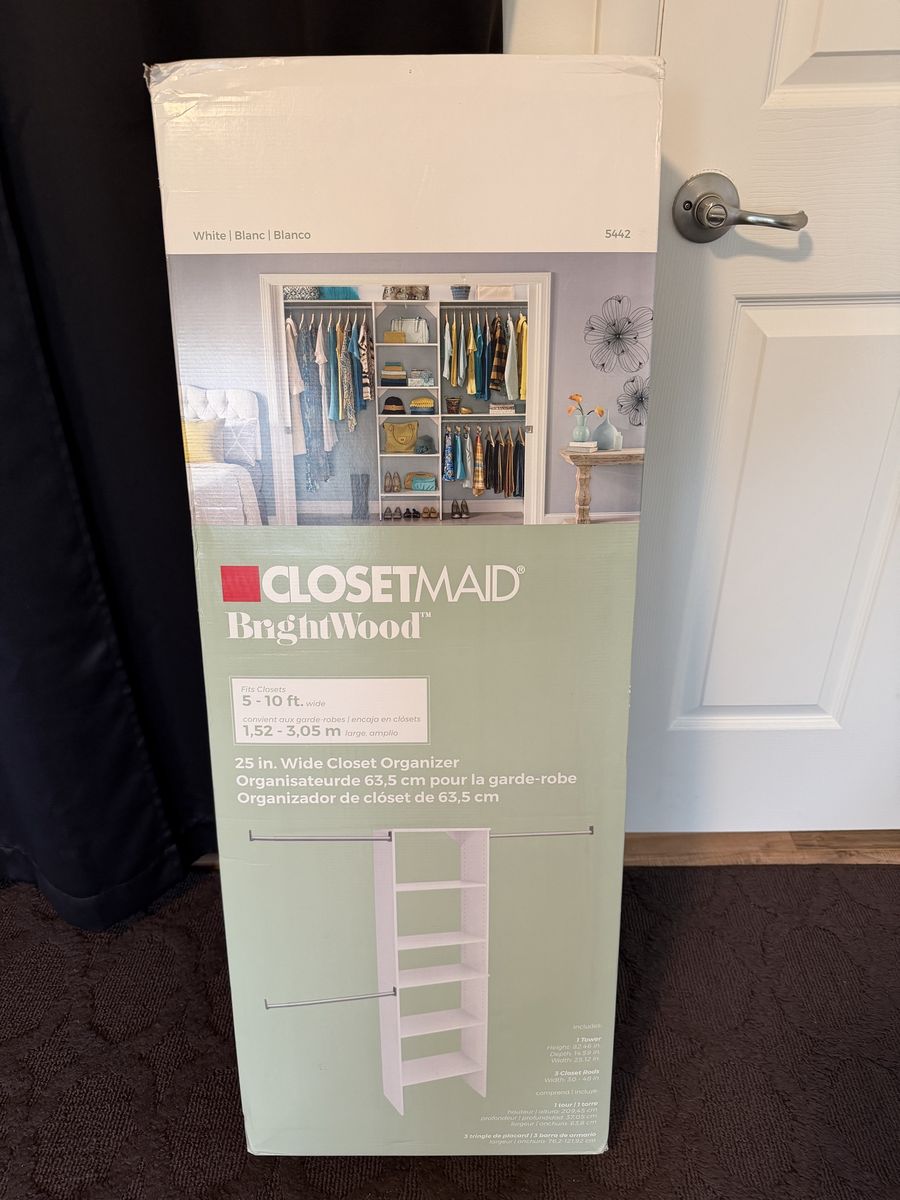 ClosetMaid BrightWood 5–10 Ft Closet Organizer System – White