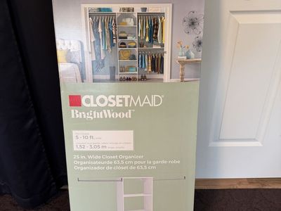 ClosetMaid BrightWood 5–10 Ft Closet Organizer System – White