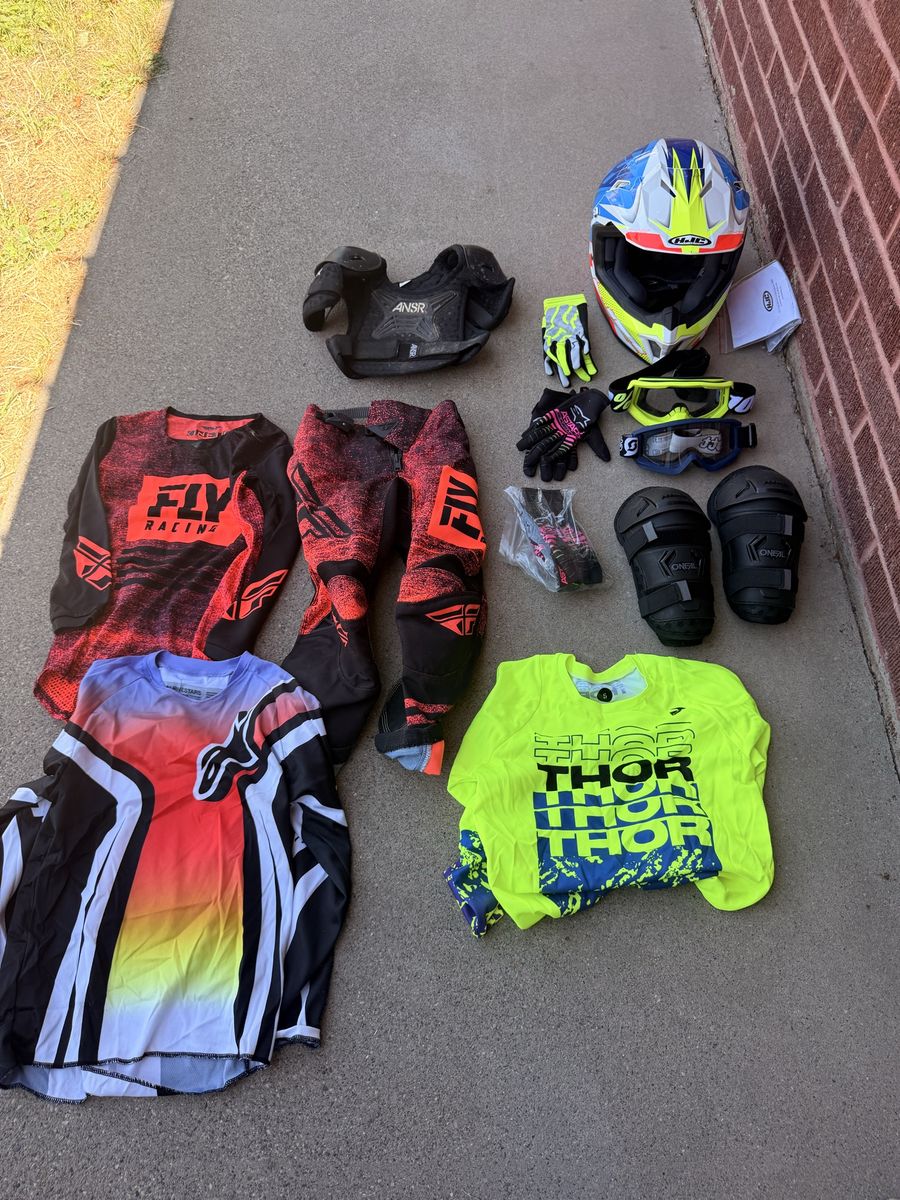Youth Dirt Bike Gear Bundle - Fly Racing, Thor, Alpinestars, Helmet & Boots