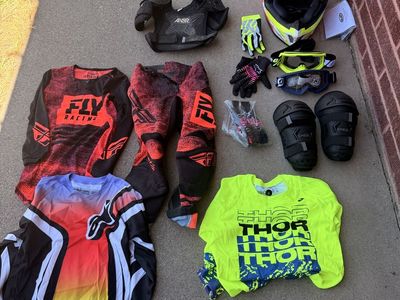 Youth Dirt Bike Gear Bundle - Fly Racing, Thor, Alpinestars, Helmet & Boots