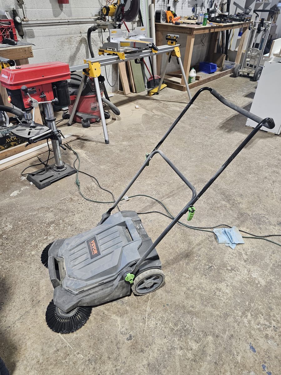 Vevor Walk Behind Hand Push Floor Sweeper