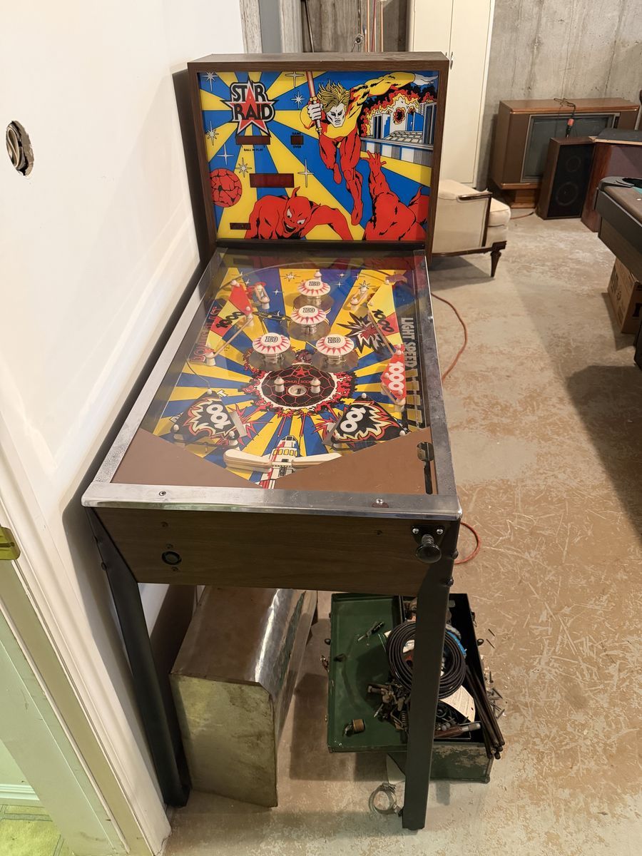 Vintage 1970s STAR RAID Pinball Machine – Working – Rare Home Arcade Game $850 cash/venmo 