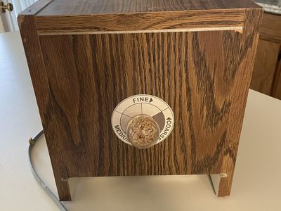 Electric Wheat Grinder/Grain Mill, has GE Motor. Maybe Magic Mill?