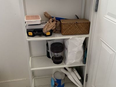 White Metal Storage Shelf