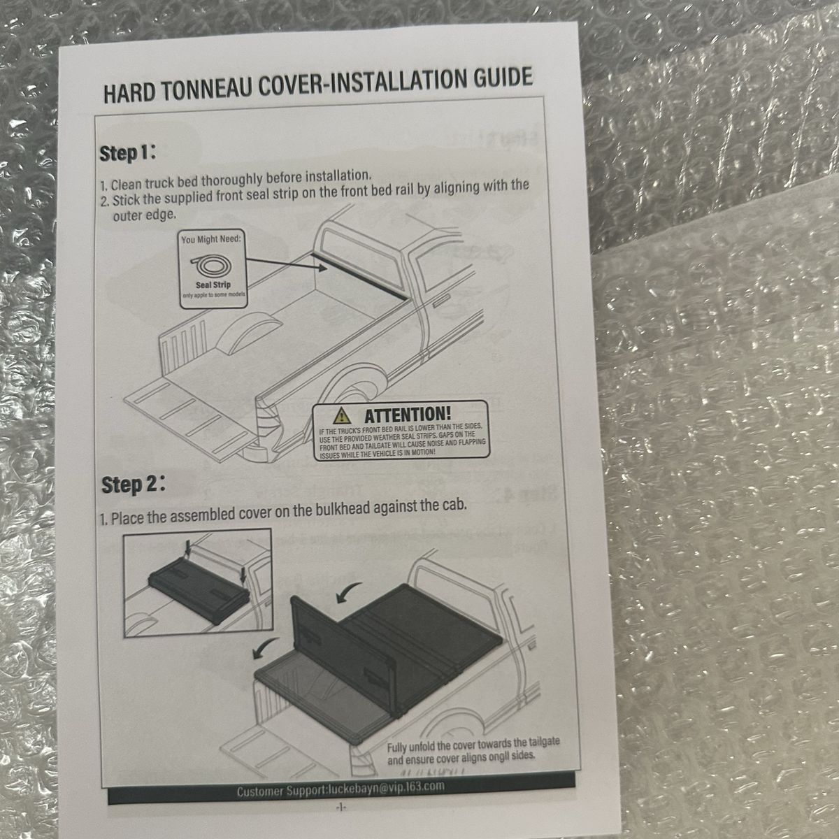 HARD TONNEAU COVER