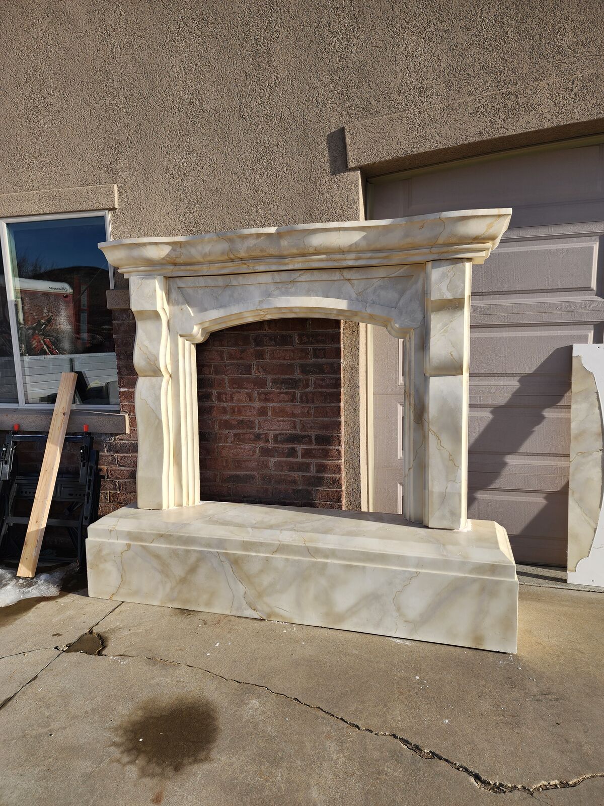 Large Fireplace Mantel and Surround 6' high 7' wide