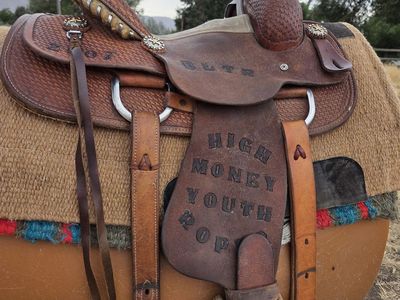 Youth Roping Saddle, Rawhide/Wood Tree, Ready for Work