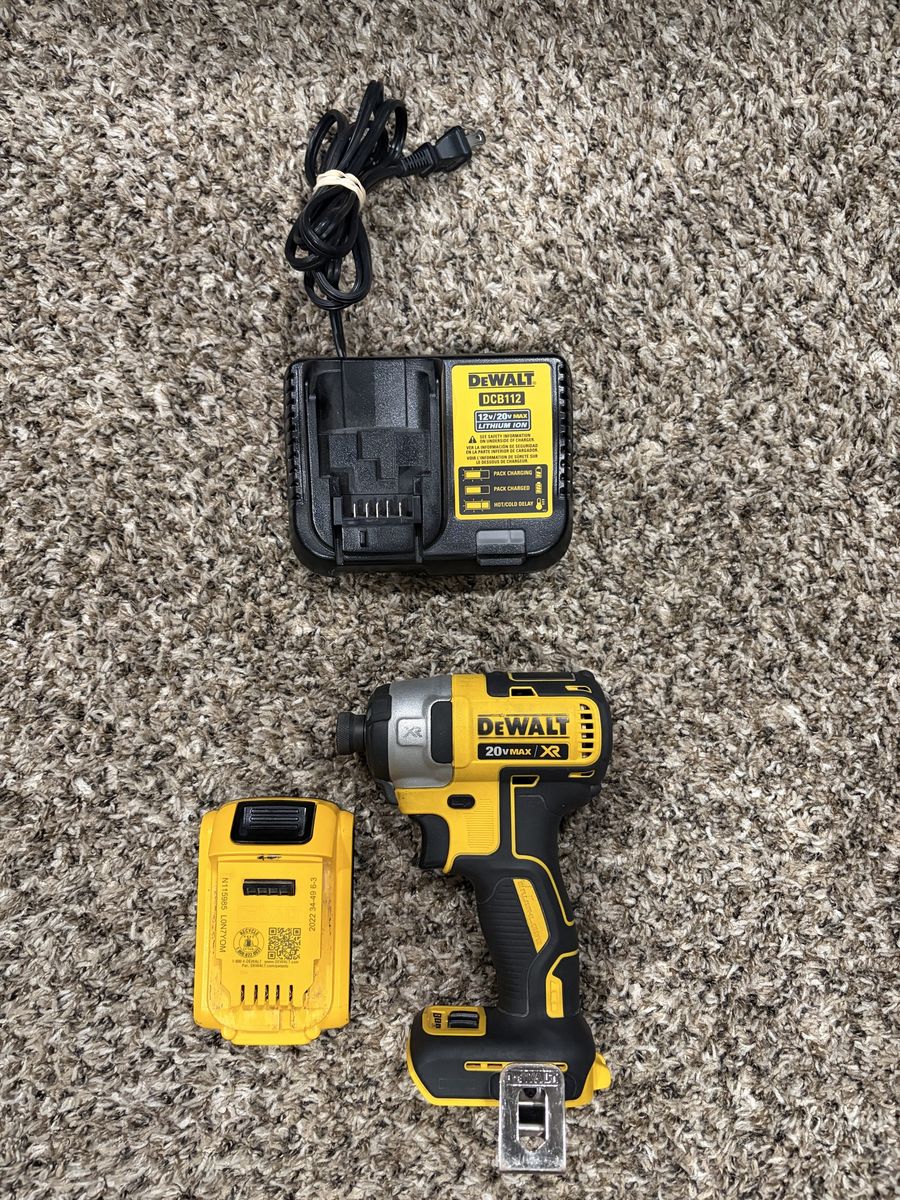 DeWalt 20V MAX XR Cordless Impact Driver with 2Ah Battery & Charger