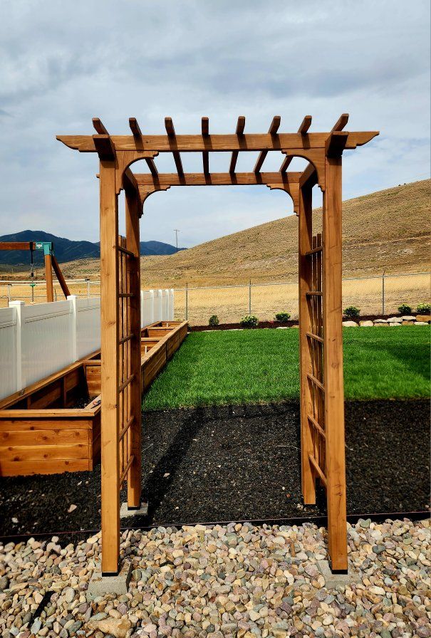 HANDCRAFTED CEDAR GARDEN ARBOR ARCHES – CUSTOM BUILT!