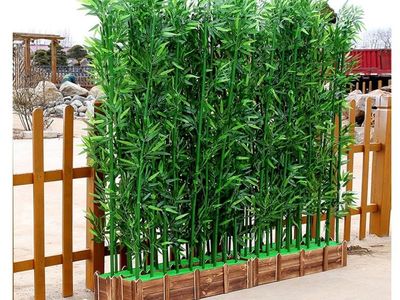 Brand New - Artificial Bamboo Privacy Fence / Divider with Planter Box and plush pandas