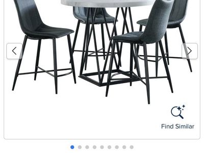 Marble Dining Table With 3 Chairs.