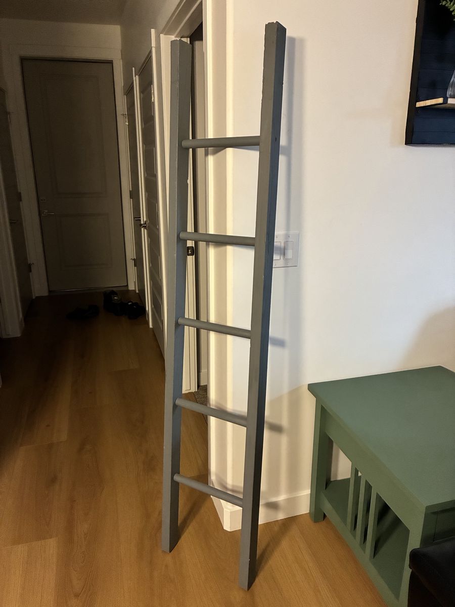 Grey Rustic Wood Ladder