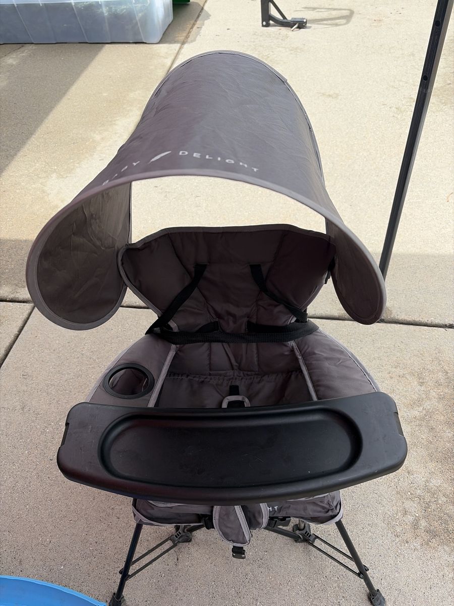 Baby Delight GoWithMe Portable Chair with Canopy - Gray