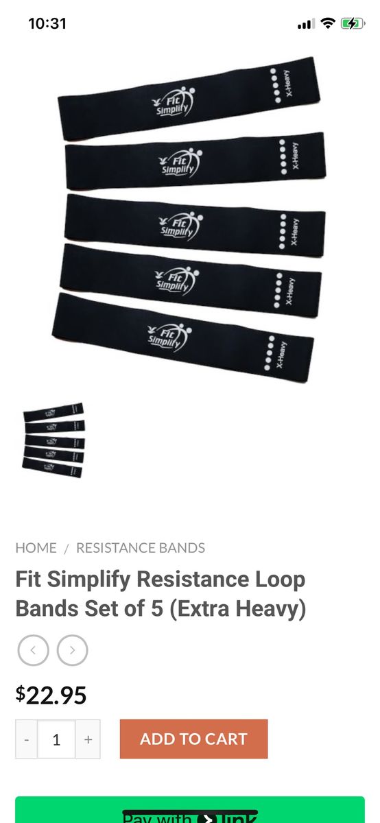 Set Of 5 Resistance Loop Exercise Fitness Bands