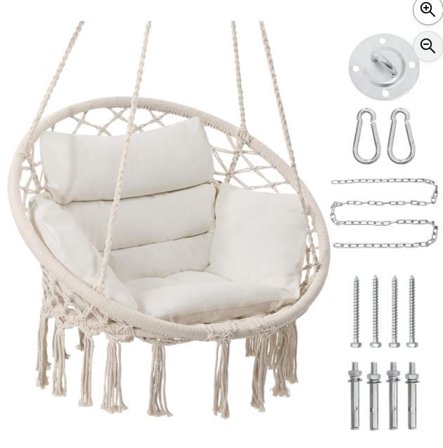 NEW! Hammock Hanging Chair Swing – Beige