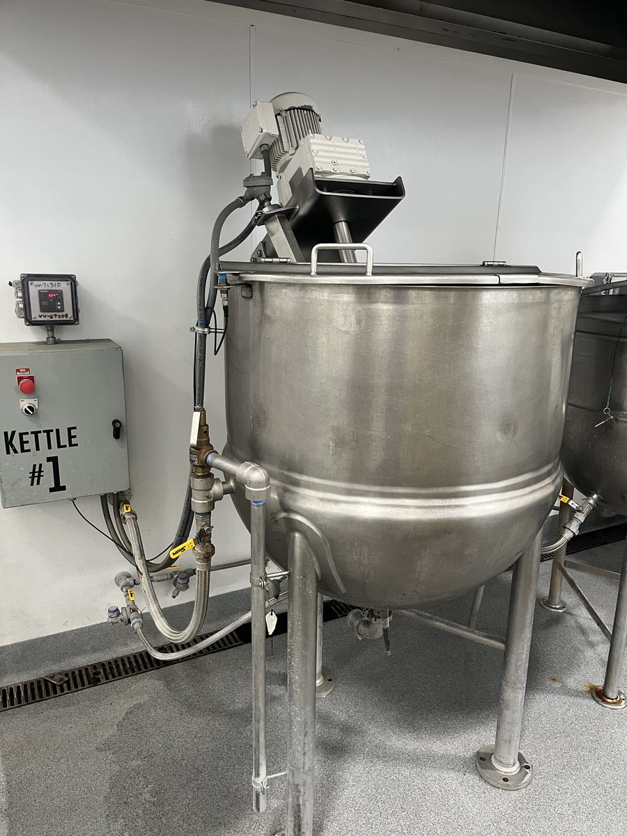 Steam Jacketed Kettle w/ Scraper Agitator - Approx 250+ Gal, Stainless - $7,000 OBO
