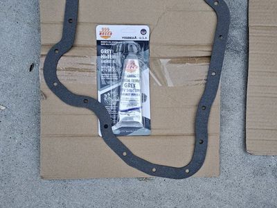 2006 Chevrolet Silverado 2500HD Duramax engine oil pan gasket with RTV Silicone