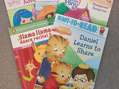 Kids Beginner Reader Book Lot: My Little Pony, Llama Llama, Daniel Tiger, Strawberry Shortcake - 5 Books