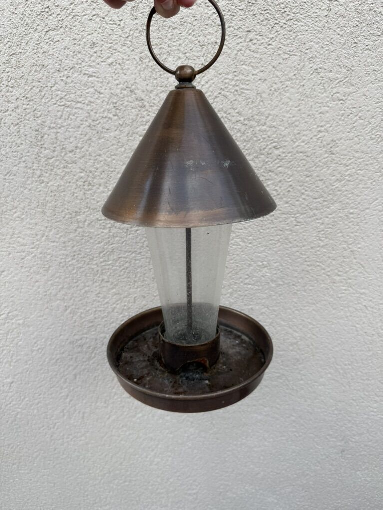 Copper Bird Feeder 15 Tall