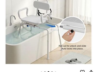 Sliding shower chair