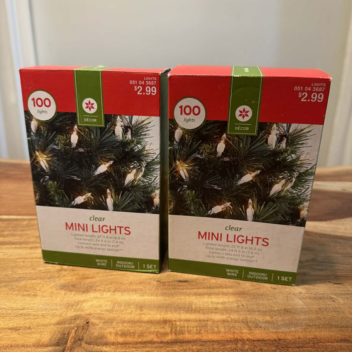 Target Clear Mini Lights - 100 ct - White Wire - Lot of 2 - Discontinued
