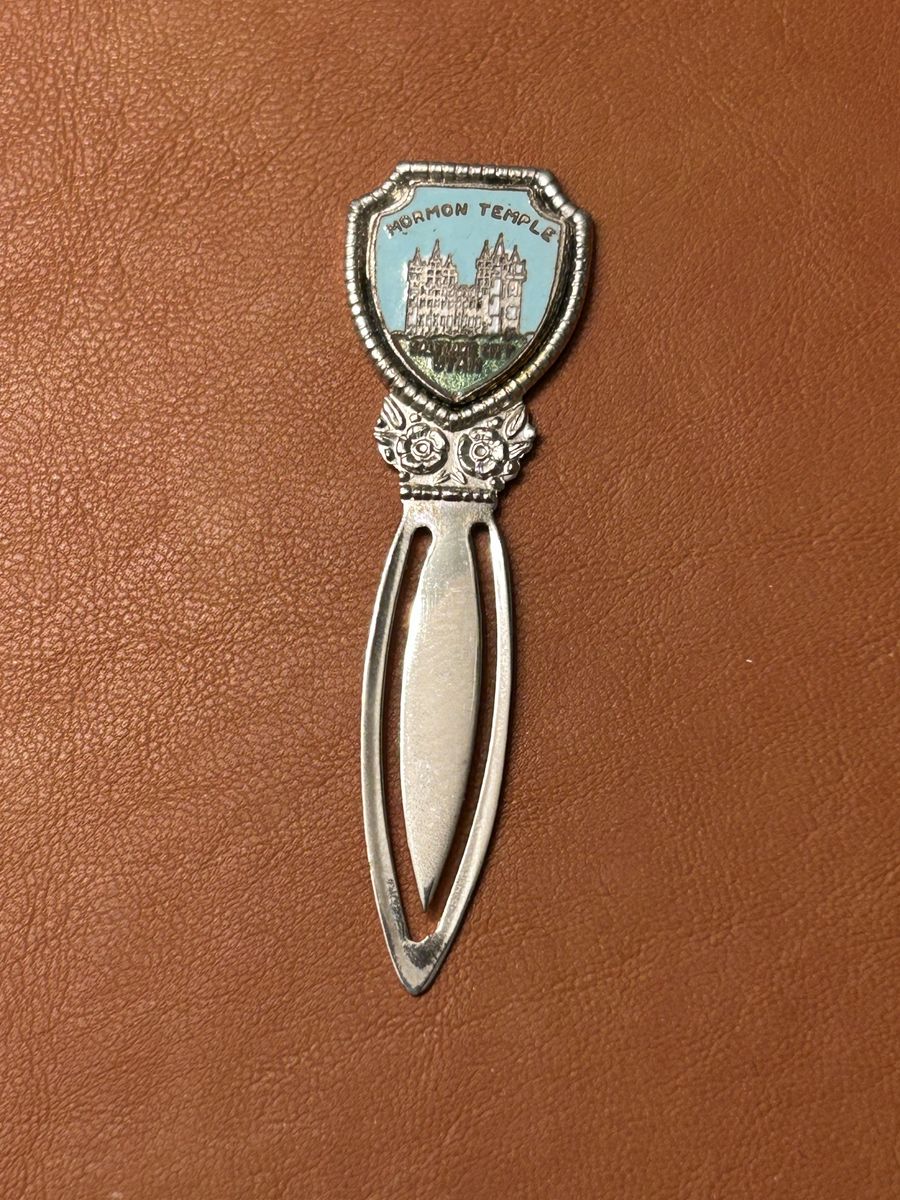 Vintage Mormon Temple Souvenir Bookmark – Family Heirloom – 1920s–1930s – $300