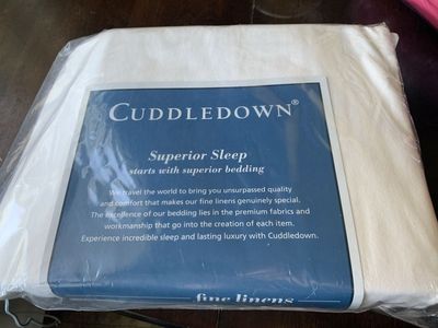 Cuddledown Flannel Queen Fitted Sheet, Natural,