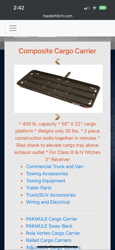 Cargo Hitch Carrier