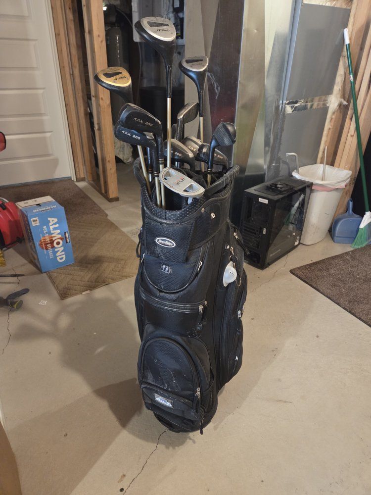 Golf Clubs and bag