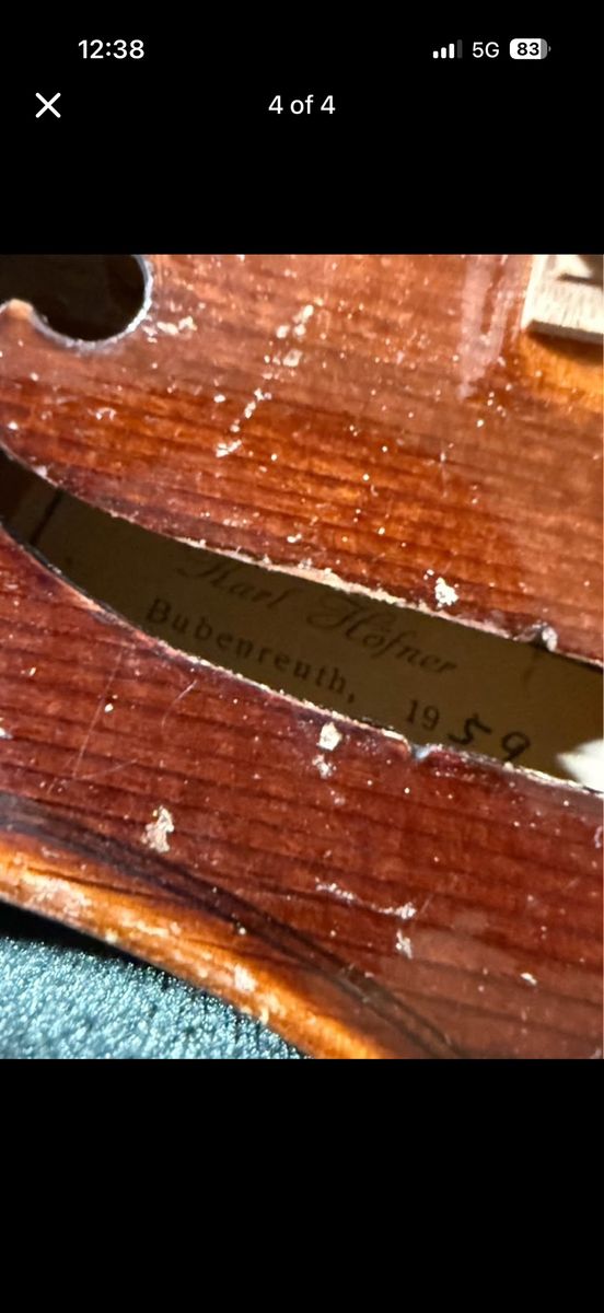 1959 Karl Hofner Violin 