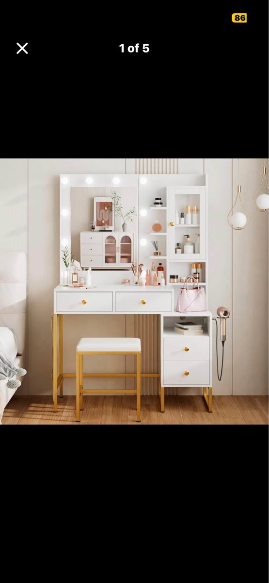 LED Vanity Mirror & Desk