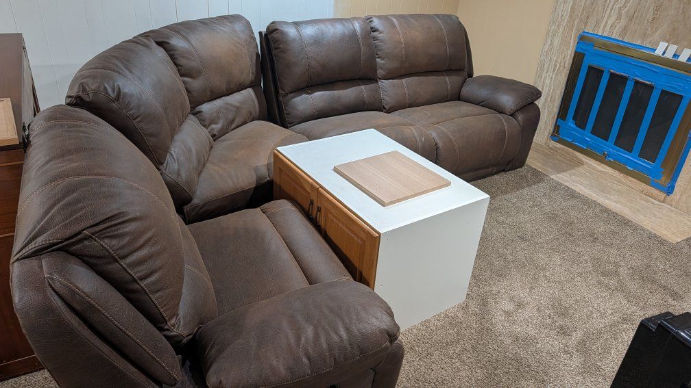 Brown Reclining Sectional Sofa - Comfortable