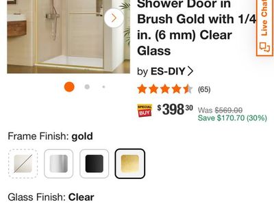 44x48 Shower Door Kit