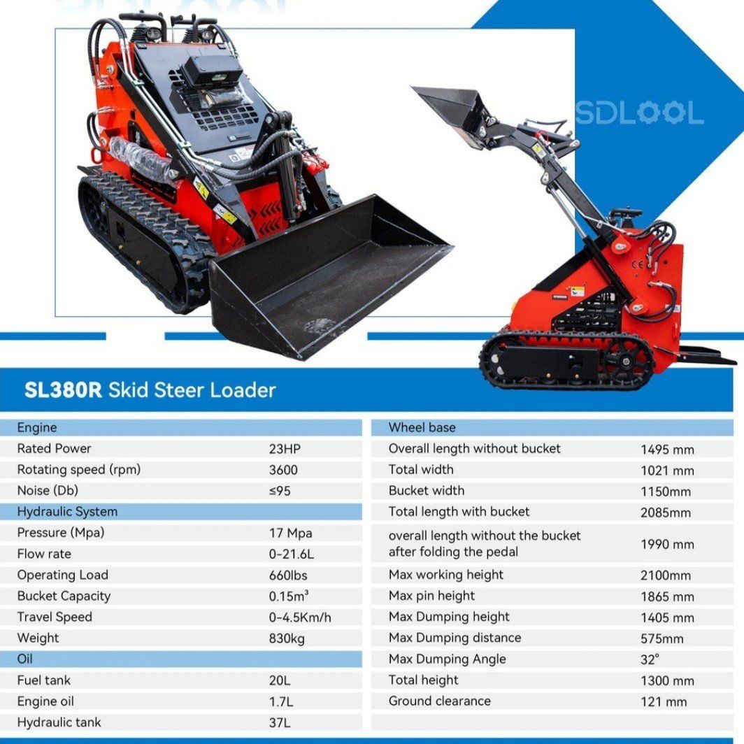 2026 Chinese 23hp mini skid steer