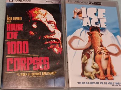 House of 1000 Corpses and Ice Age UMD video for PSP $10 for both.
