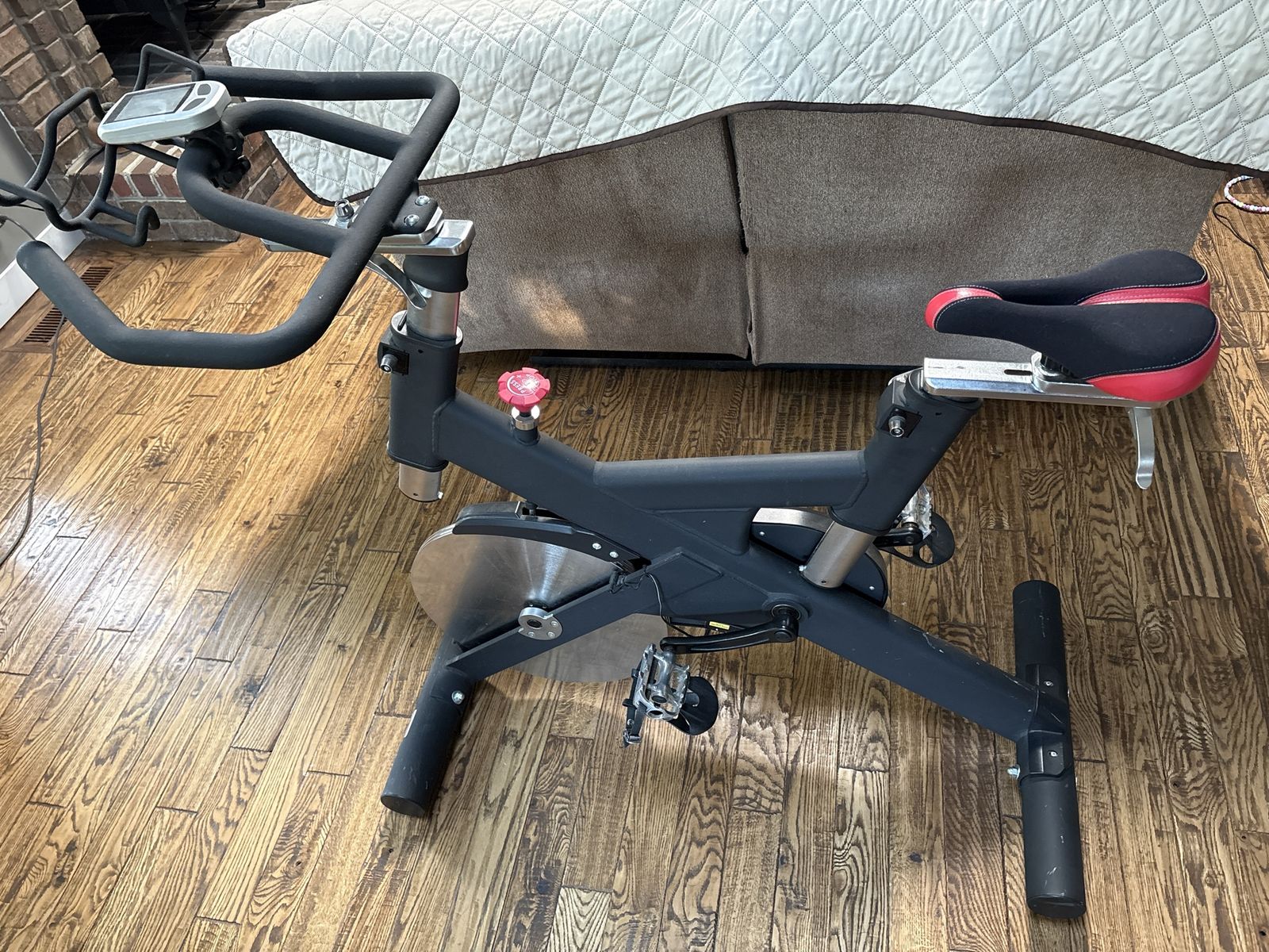 Indoor Stationary Exercise Bike with Weighted Flywheel