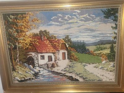Vintage Hand Stitched Needlepoint