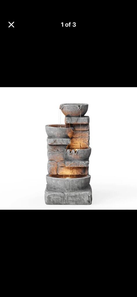 Cascading Bowls & Stacked Stones LED