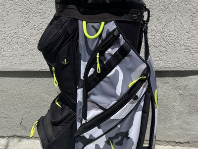 Nike Camo Golf Bag with Cooler & Storage - Gray/Black/Neon Green
