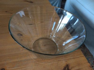 Large Clear Glass Centerpiece Bowl - Modern Design