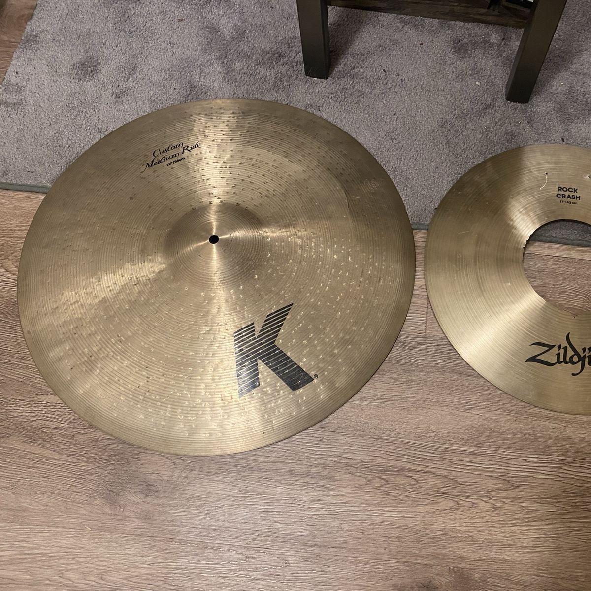 Zildjian 22” K Custom Medium Ride Cracked