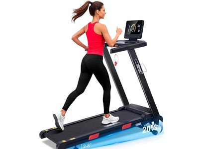 20% Auto Incline Treadmill, 3.0HP, 10 MPH Running Machine, 18.5" Wide Belt, 350 lbs Capacity, Bluetooth