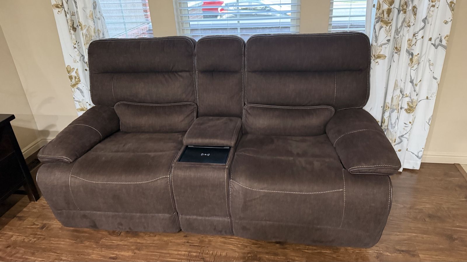 Brown  chocolate sofá reclining loveseat