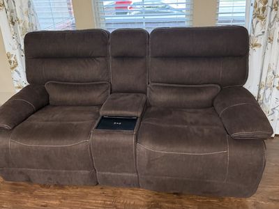 Brown chocolate sofá reclining loveseat