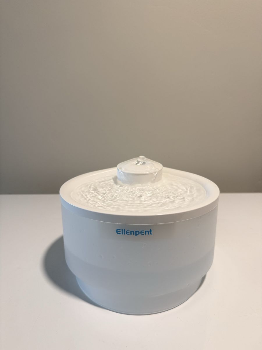 Ellenpent Pet Water Fountain - White, 2.5L