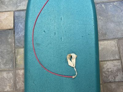 41” used boogie board, slick bottom w/leash