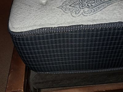 FREE-Near new Beauty Rest queen size 12 inch thick mattress, no box springs needed.