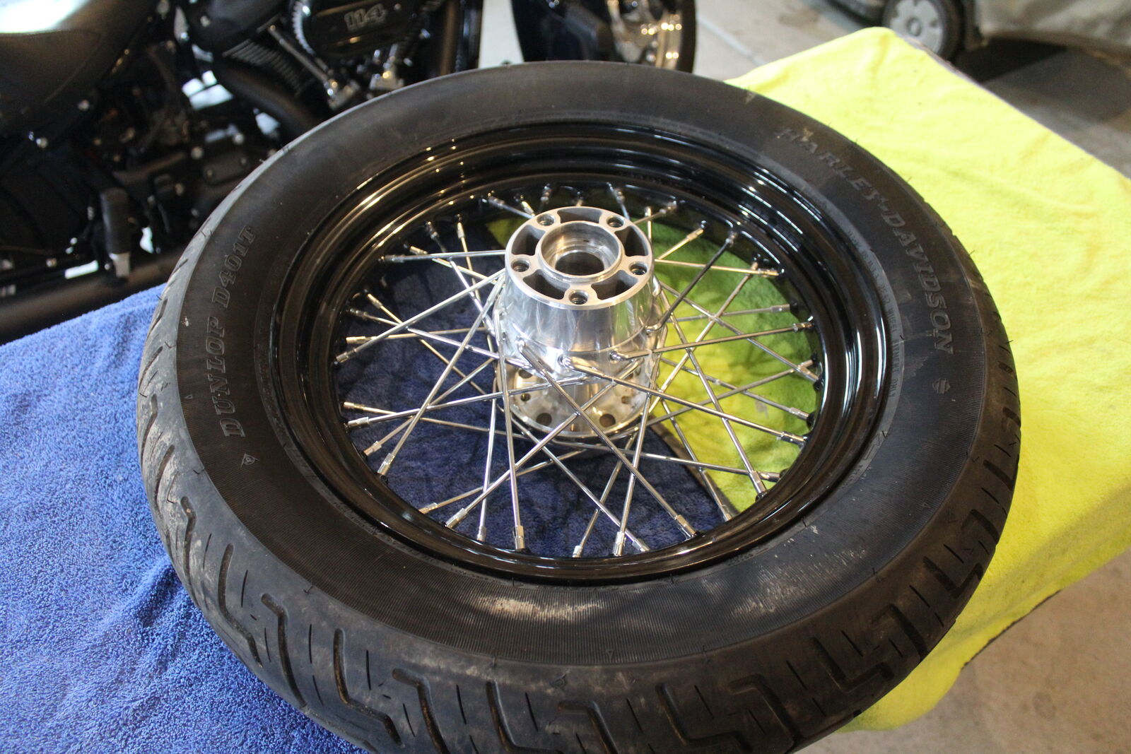 2021 Harley Street Bob Rear Wheel and Tire 1140 Miles