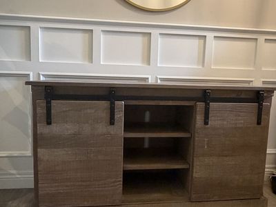Farmhouse cabinet with barn doors 65”