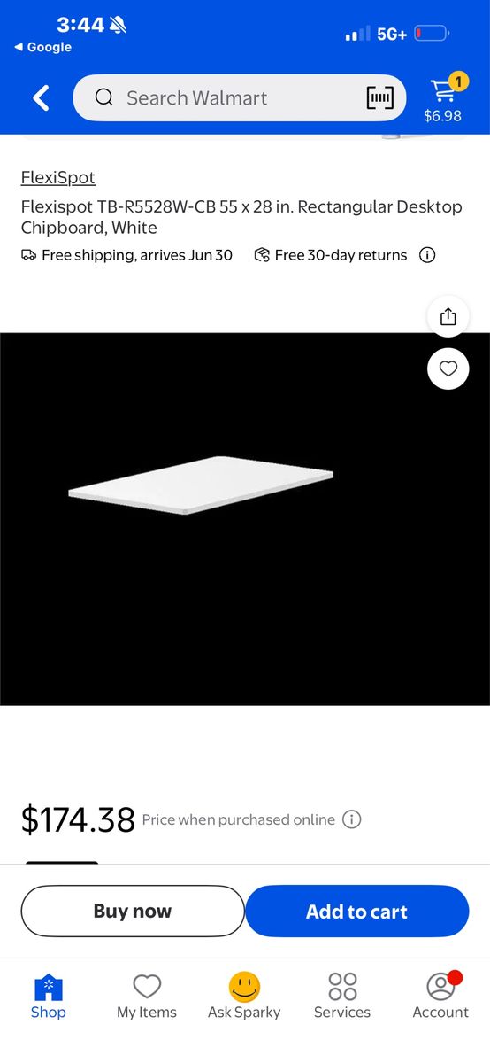 FlexiSpot TB-R5528W-CB 55x28in Rectangular Chipboard Desktop, White